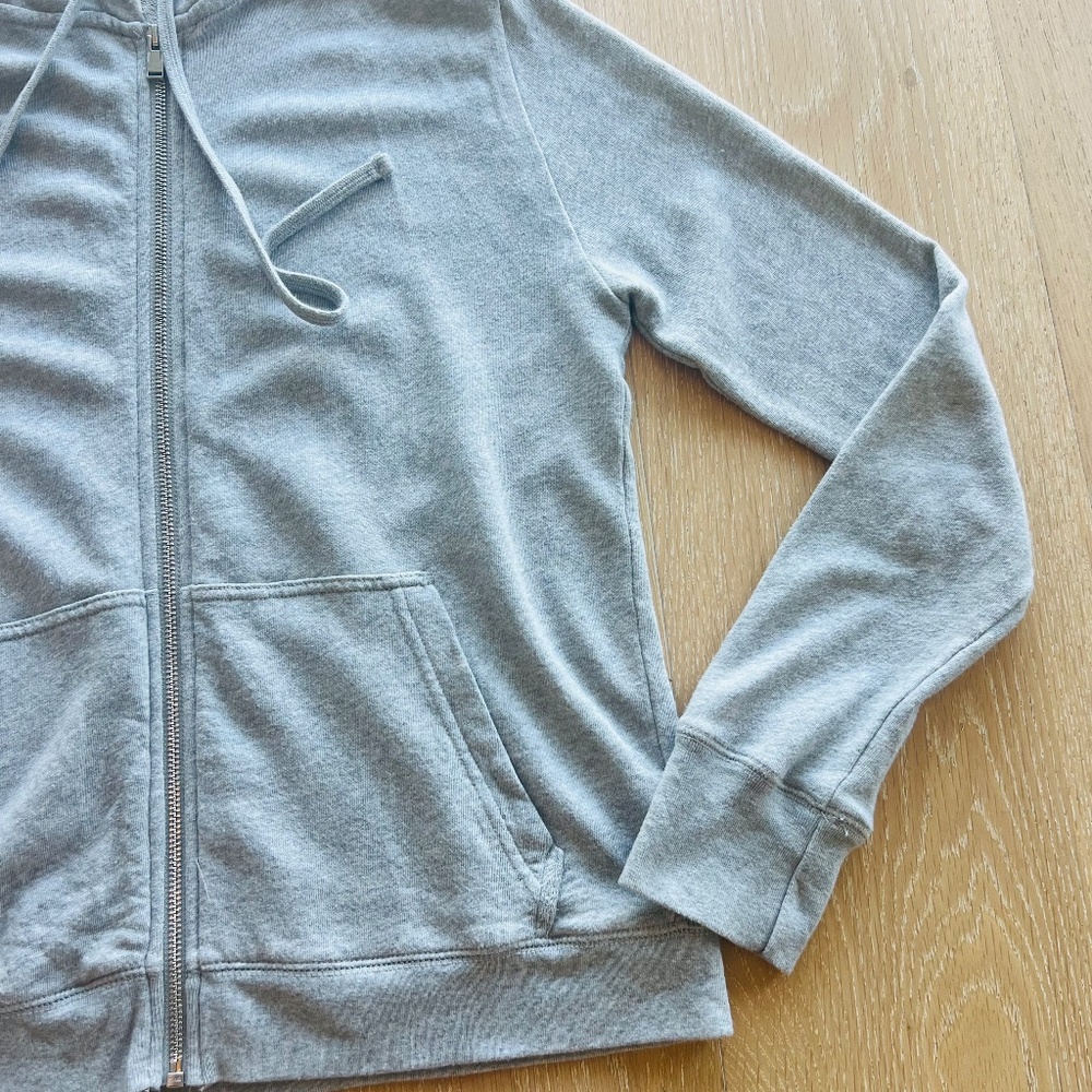 Zadig & Voltaire Comfy Skull Studded Zip Hoodie Gray Size Medium - Picture 7 of 12